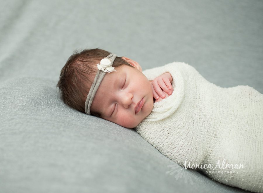 Twin Newborn Session Baby Wrapped Up Photo