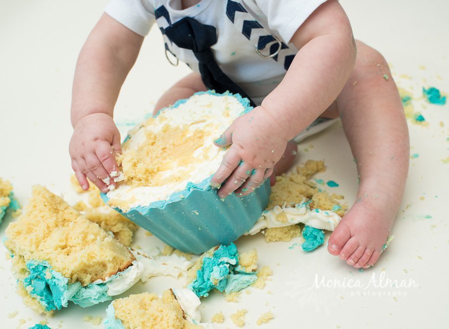 Cake Smash Session Hands Photo