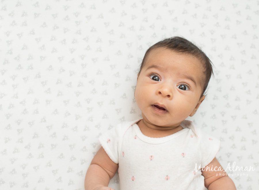 Two Month Old Baby Girl in Crib Photo