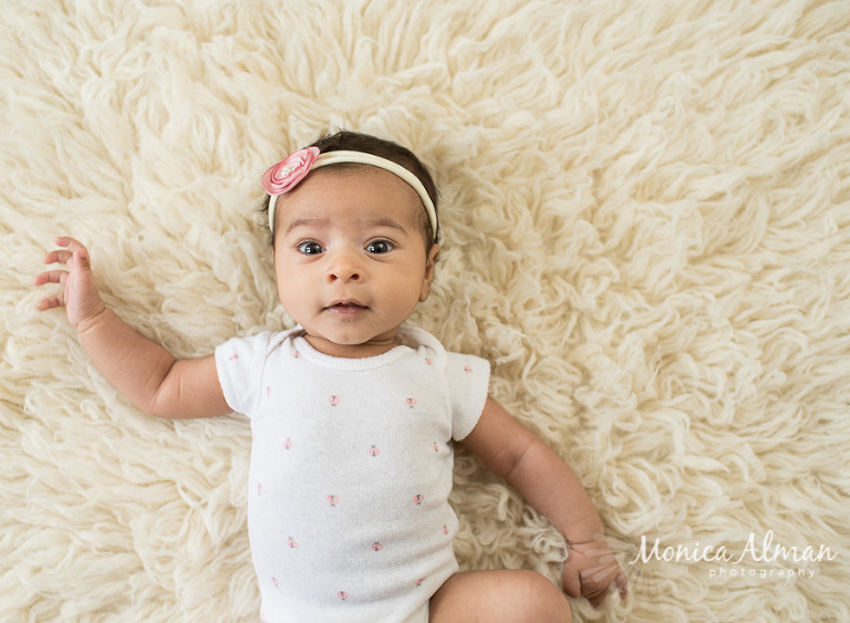 Two Month Old Baby Girl on Rug