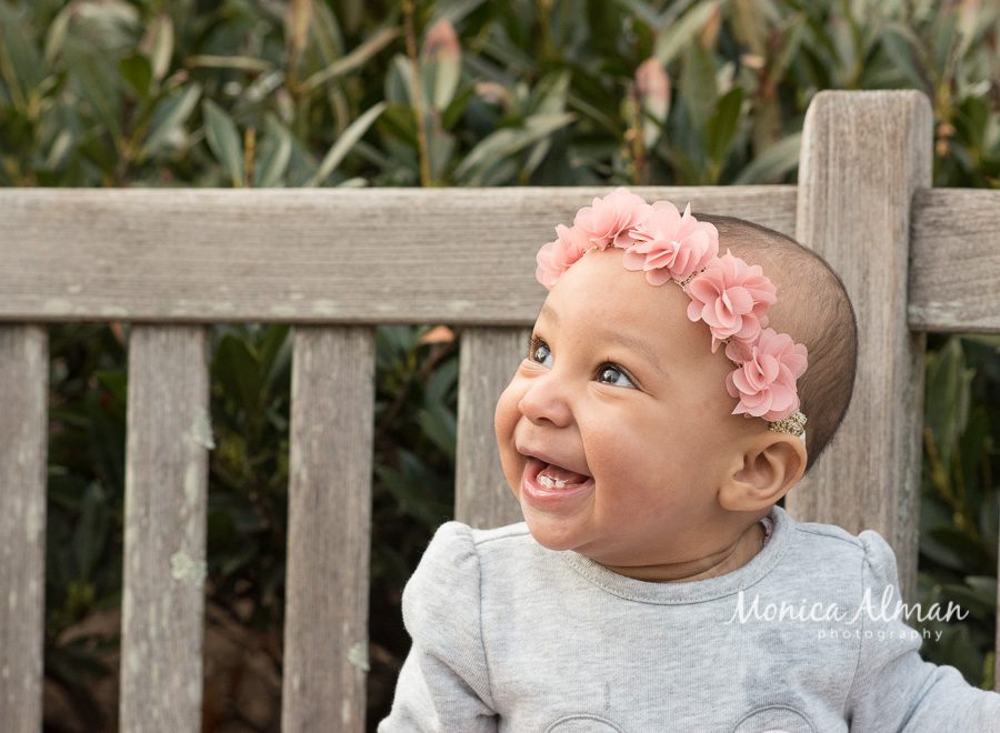 Cherry Blossom Session Cute Baby Smiling