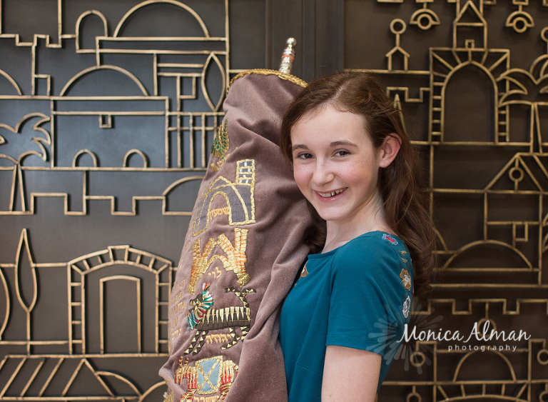 Bat Mitzvah Portraits Holding Torah Photo