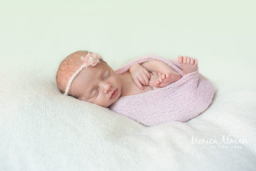 Baby Boy and Girl Twins Curled Up Photo