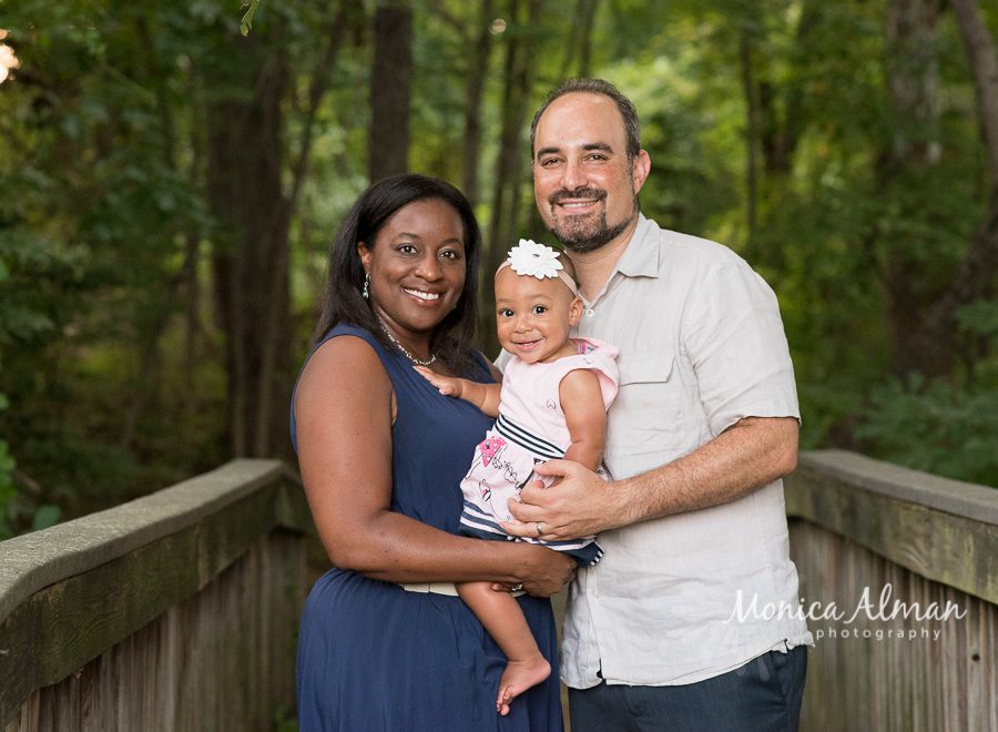 First Birthday Photo with Mom and Dad