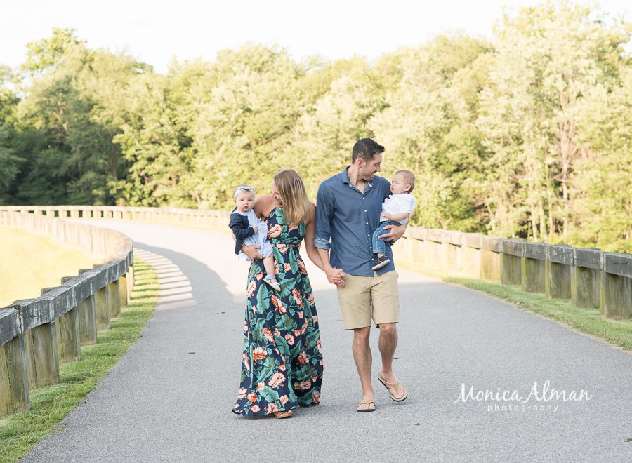 family walking birthday portraits