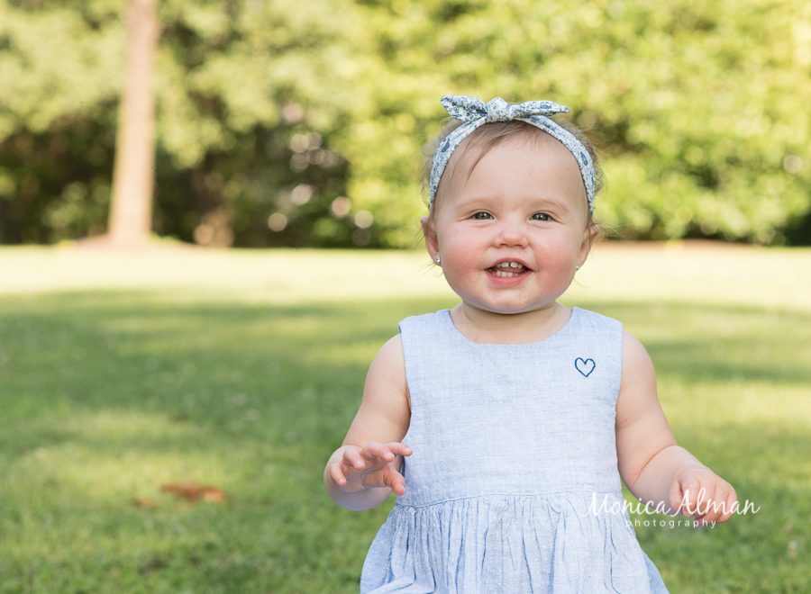 smiling baby birthday portraits