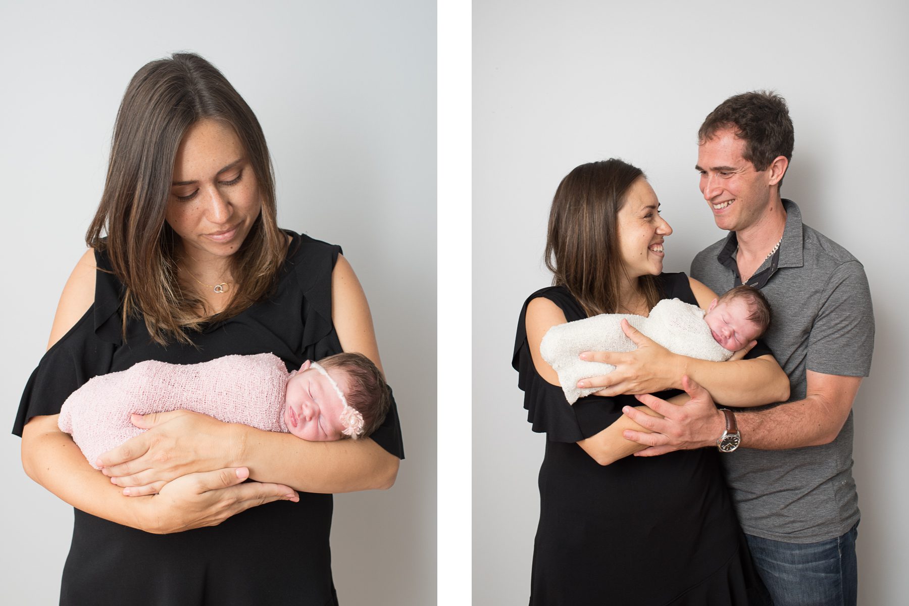 Baby Sister with Parents Photo