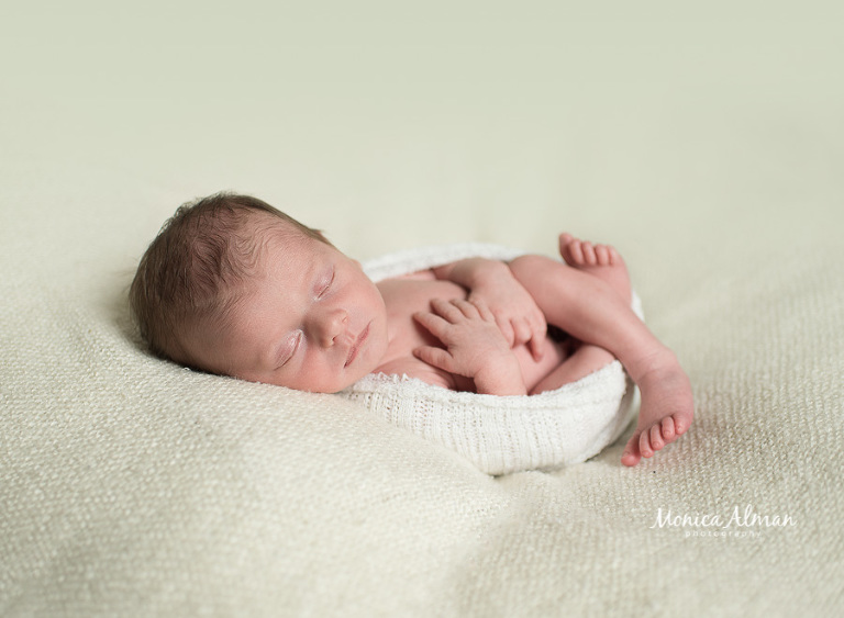 neutral portrait newborn session Rockville baby posed photo