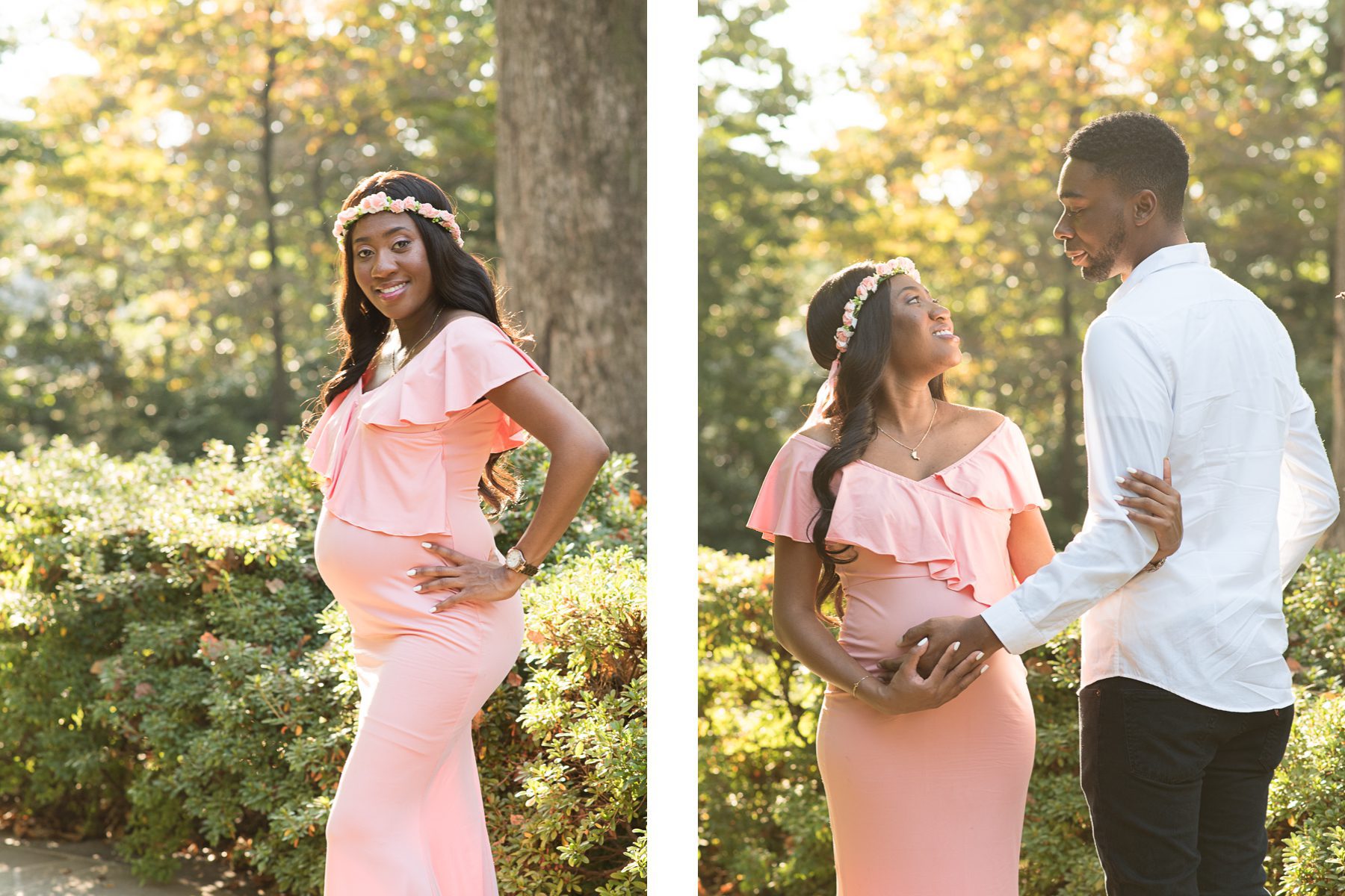 fall maternity session mom in the sun photo