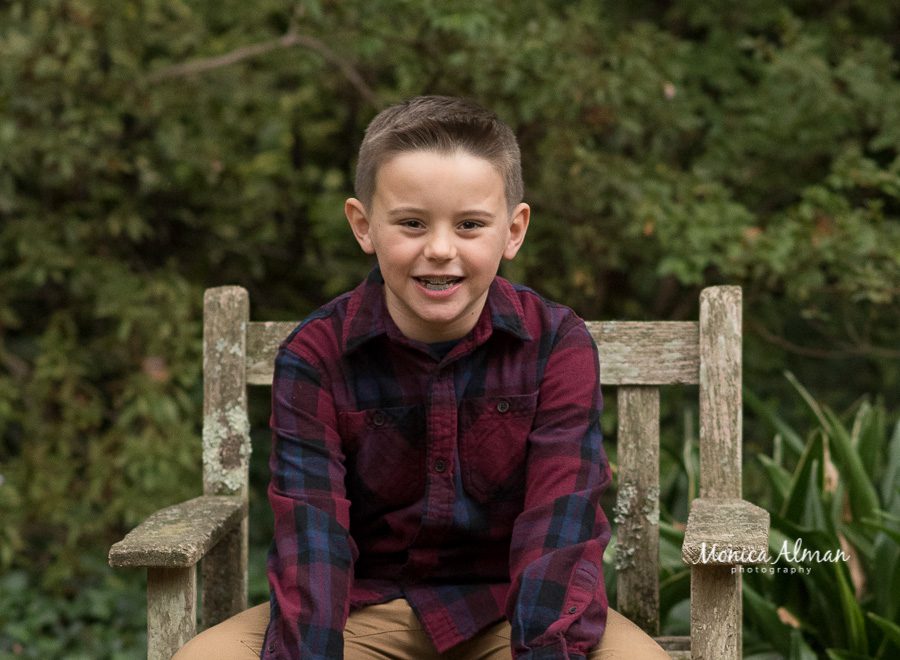 outdoor family session boy smiling photo