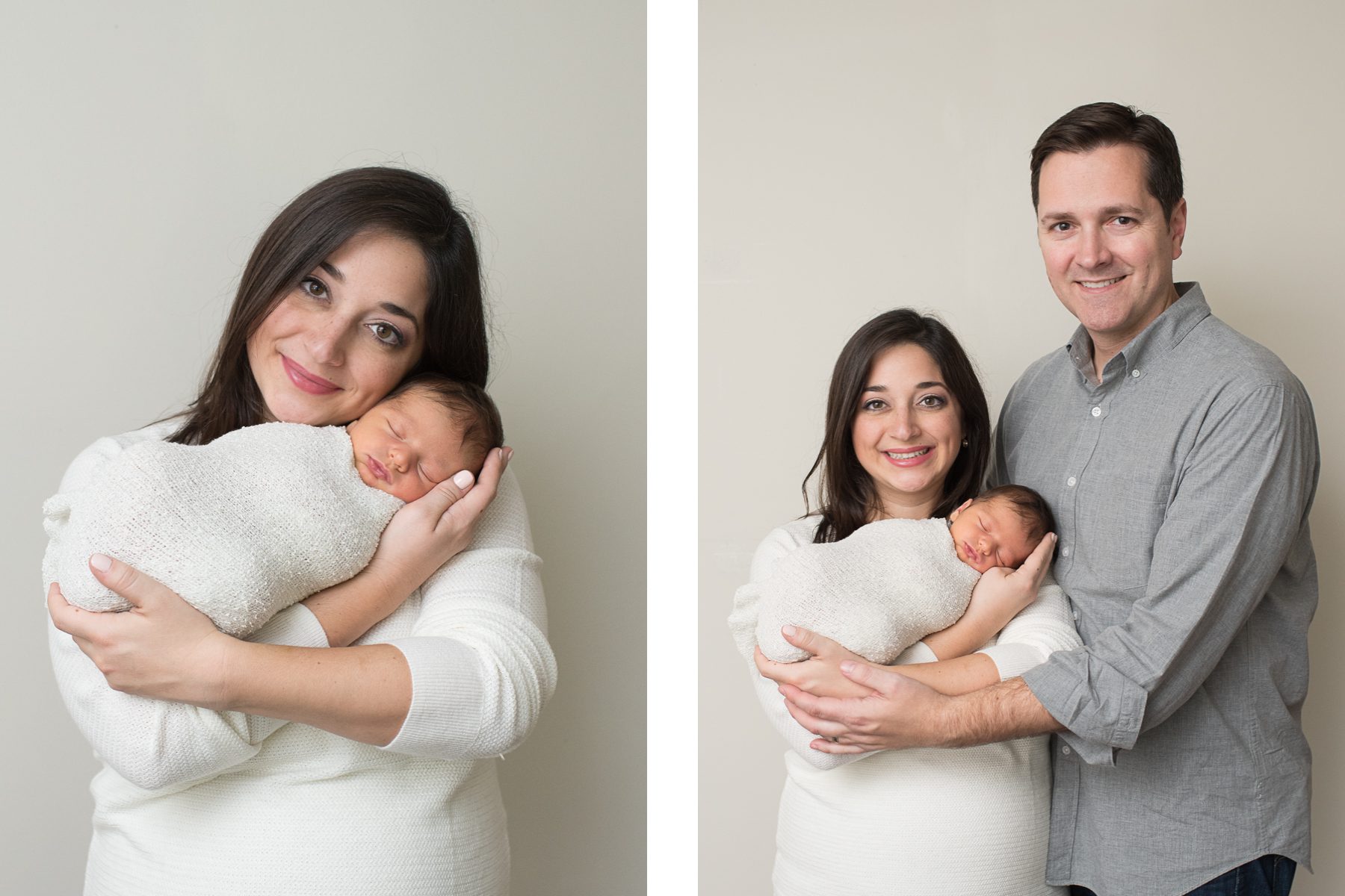Baby brother parents holding baby photos