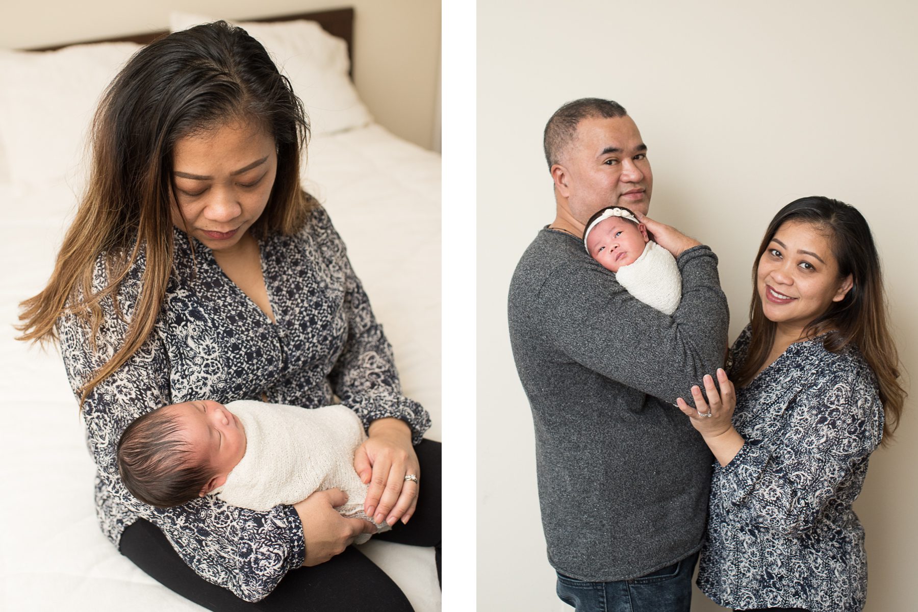Newborn Photography Session parents holding baby image