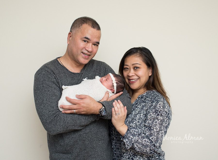 Newborn Photography Session family of 3 photo