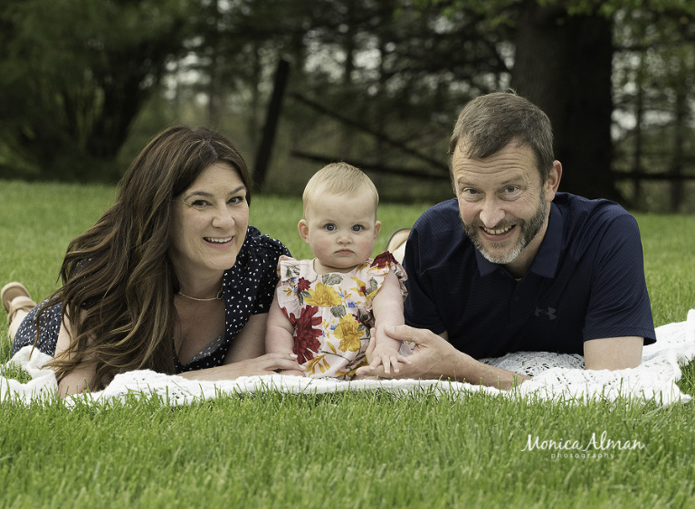 Rockville Family Photographer family on grass field