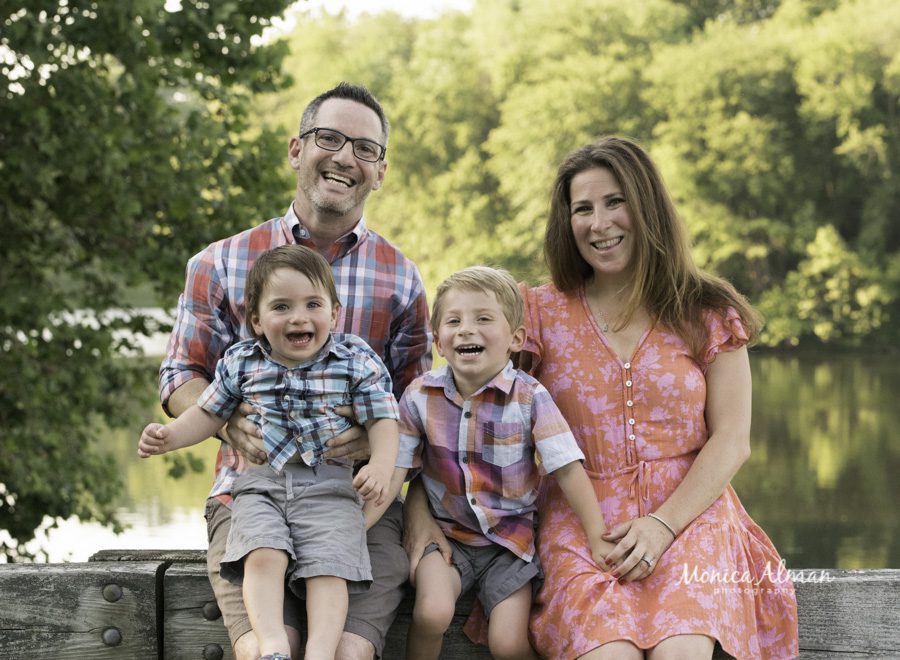 Spring Family Portraits with leaves