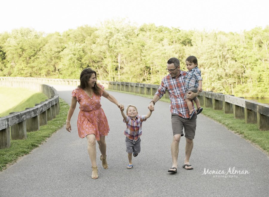 Spring Family Portraits bridge photo