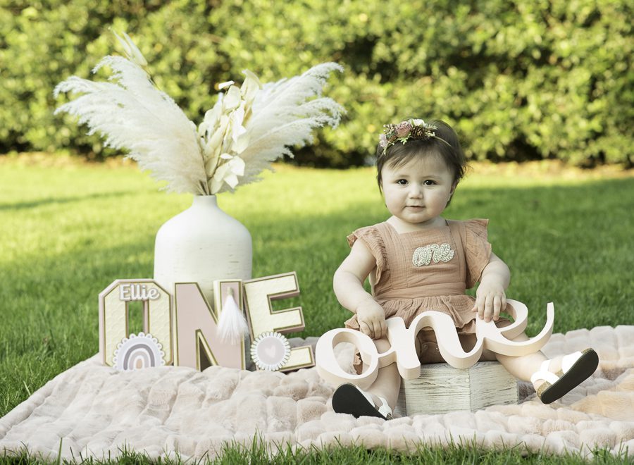 Baby birthday outside
