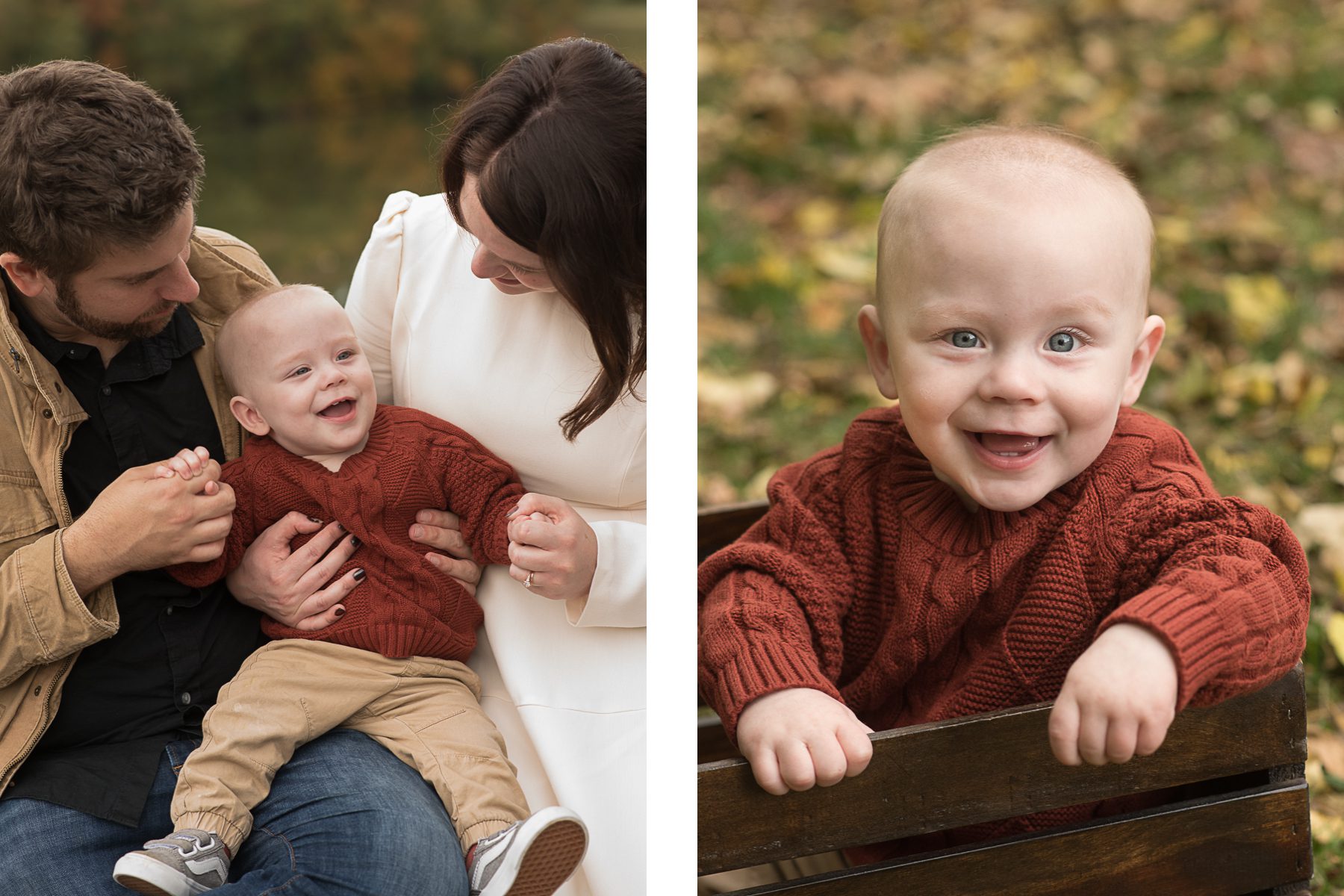baby photos in the fall