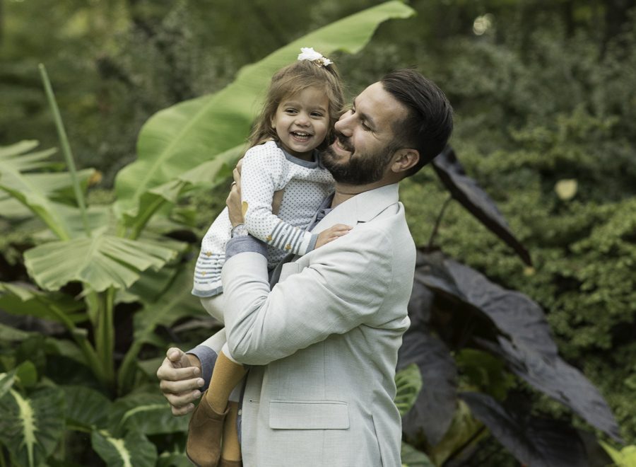 dad and child playing photo