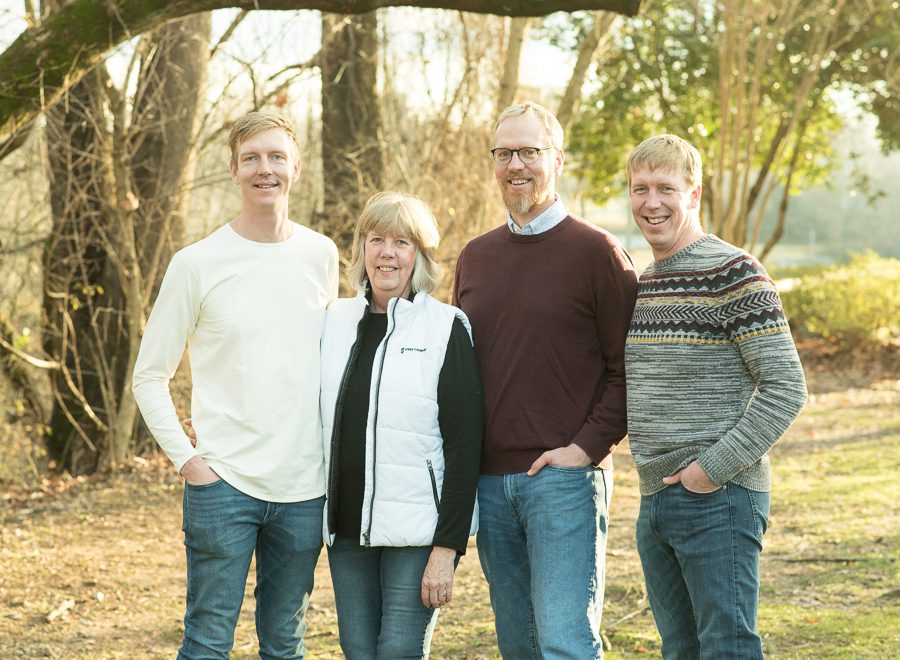 Adults with mom photo