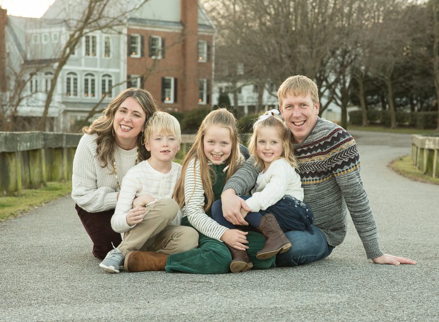 cozy family picture outside