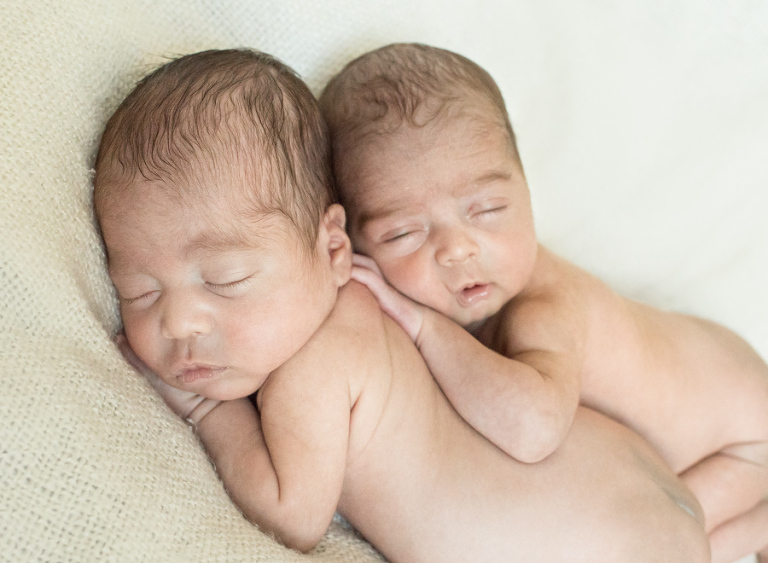 Newborn Twins laying together