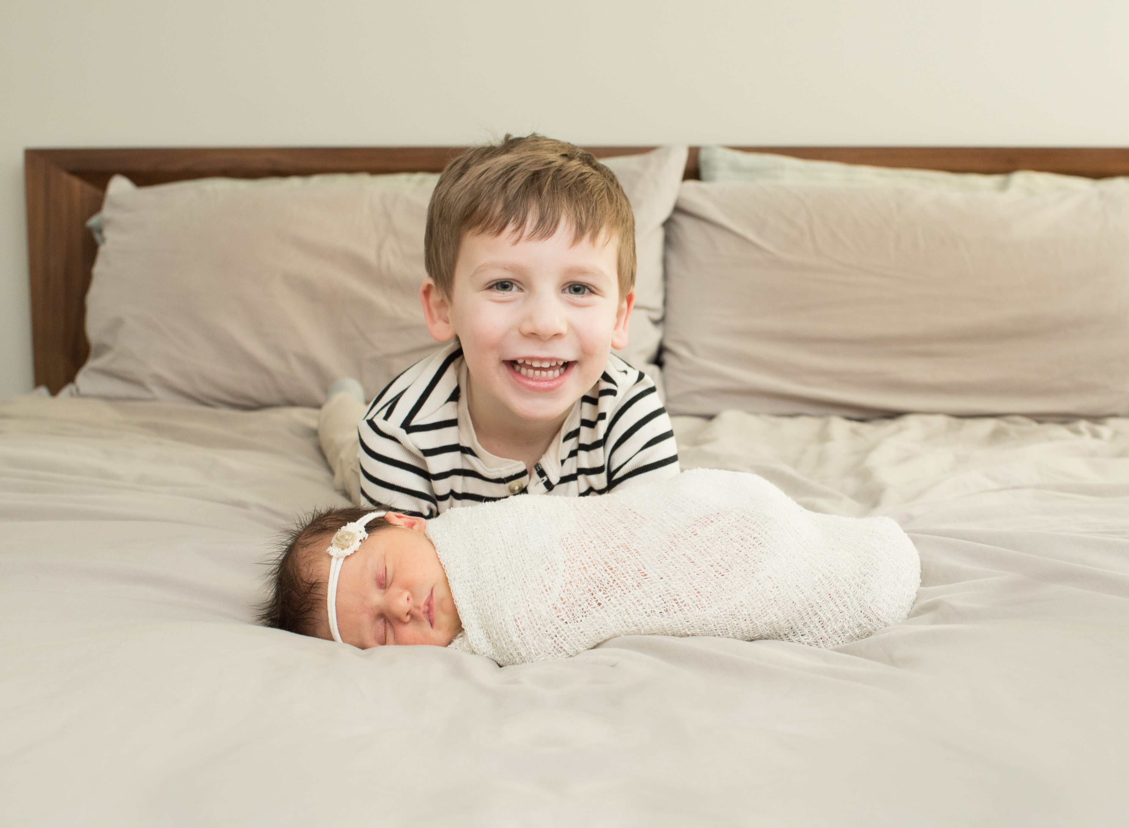 new baby with sibling photo