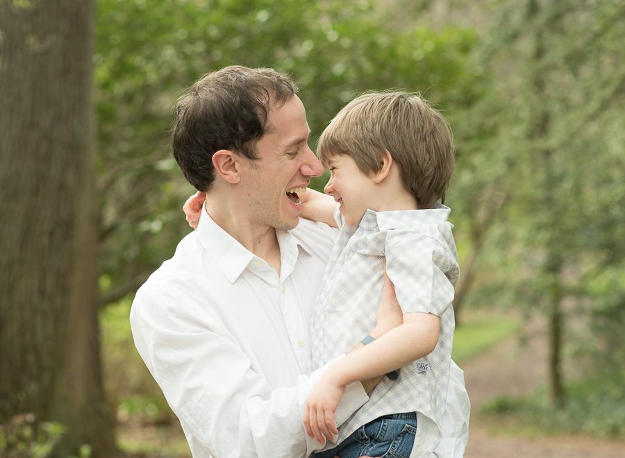 Dad playing with son photography