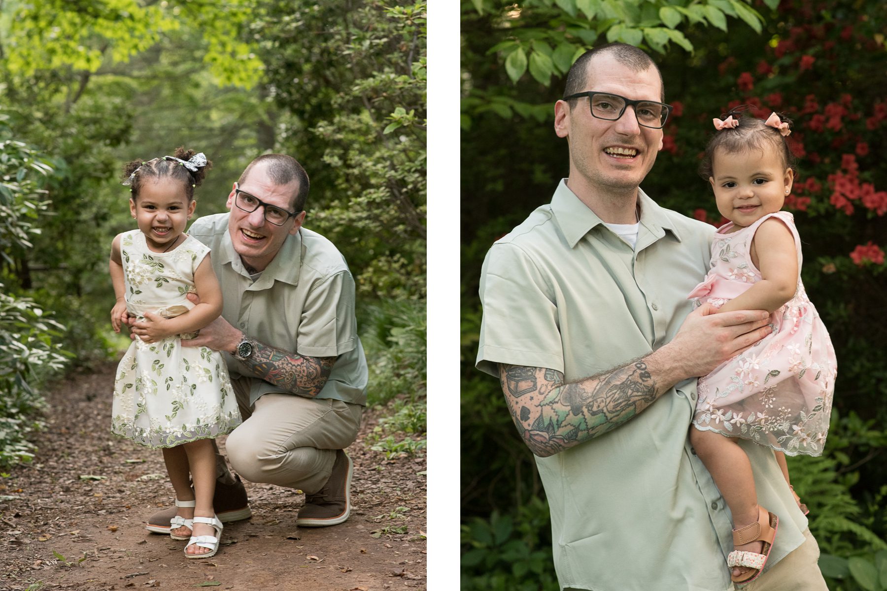 dad with daughters photo