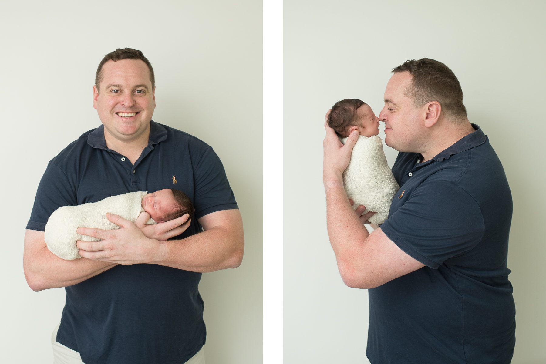 new dad with his baby