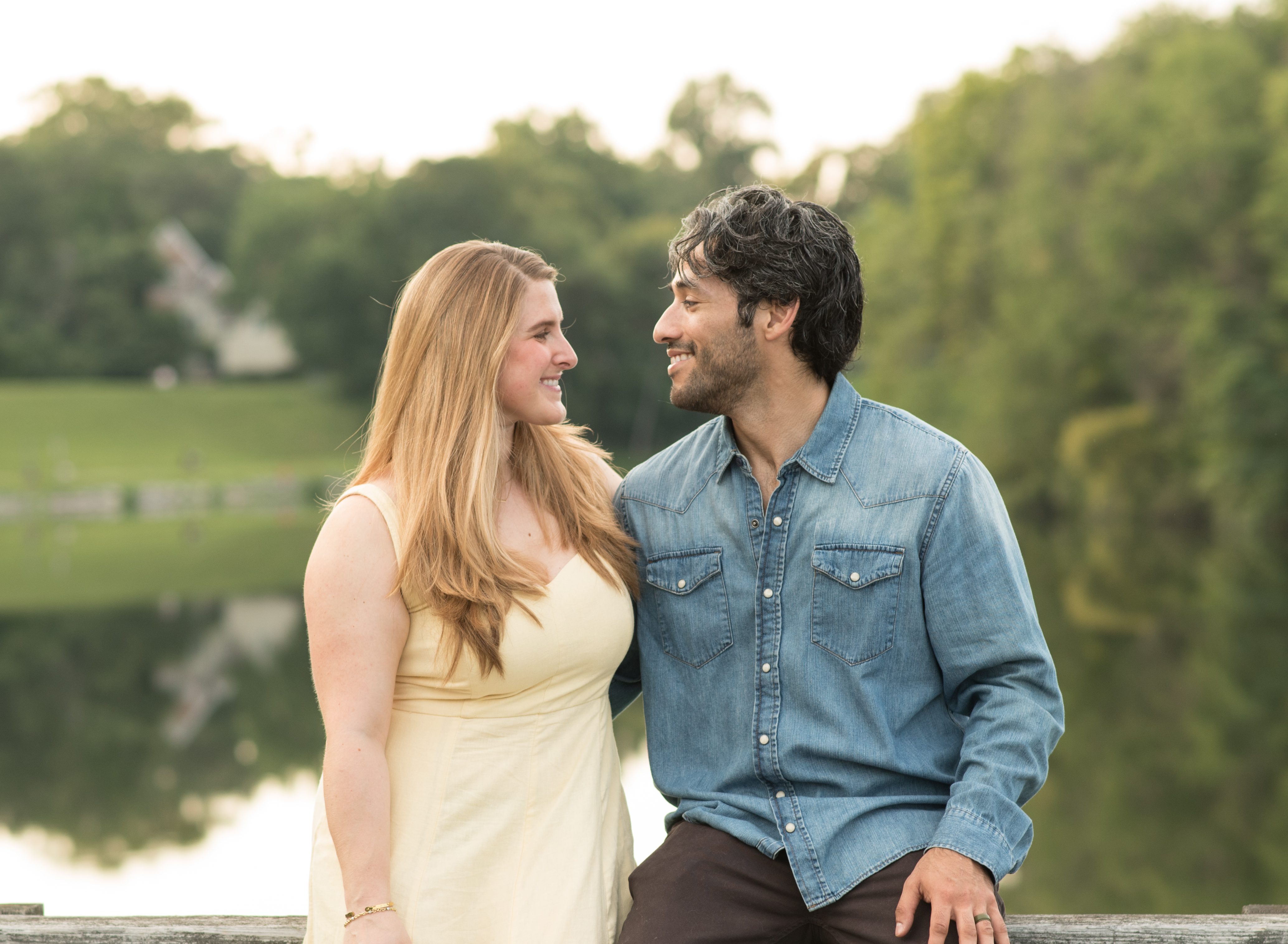 Couple photo looking at each other
