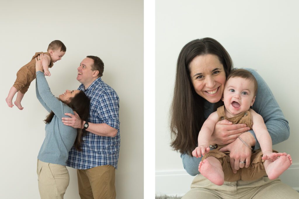 playing with 6 month old boy photo