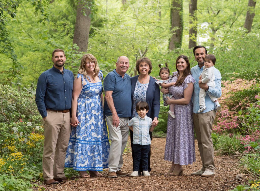 posed photo of extended family smiling